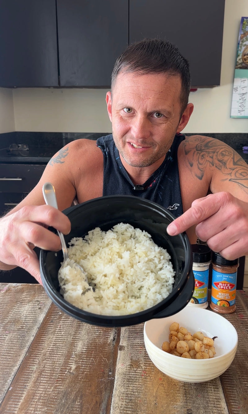 Mix rice in Butter or your favourite oil